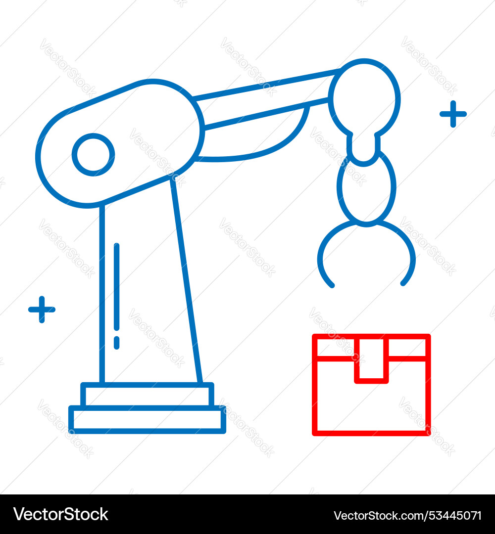Articulated robotic arm icon design robot Vector Image