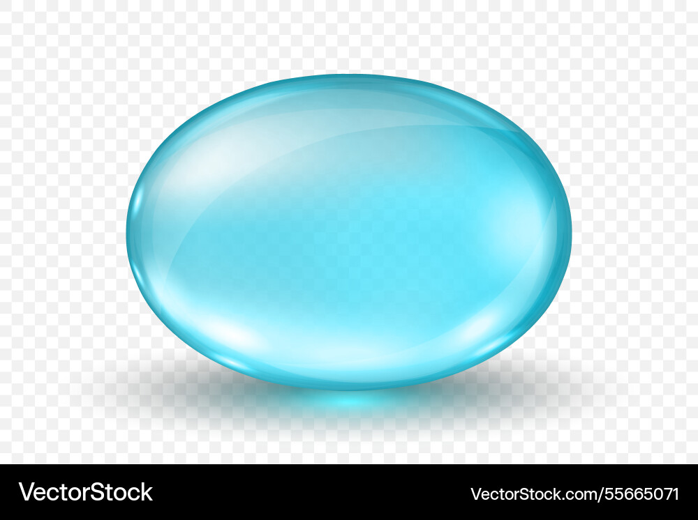 Blue softgel capsule 3d Blue softgel capsule 3d vector image
