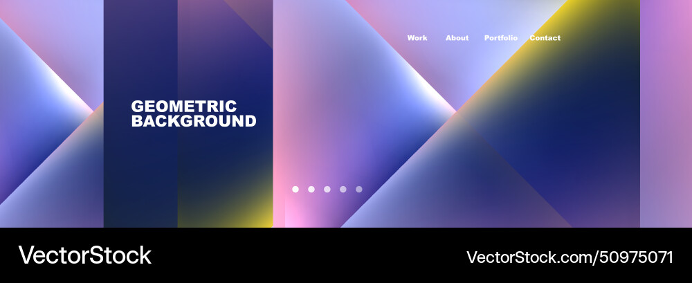 Colorful fluid gradient triangles and squares web Colorful fluid gradient triangles and squares web Vector Image
