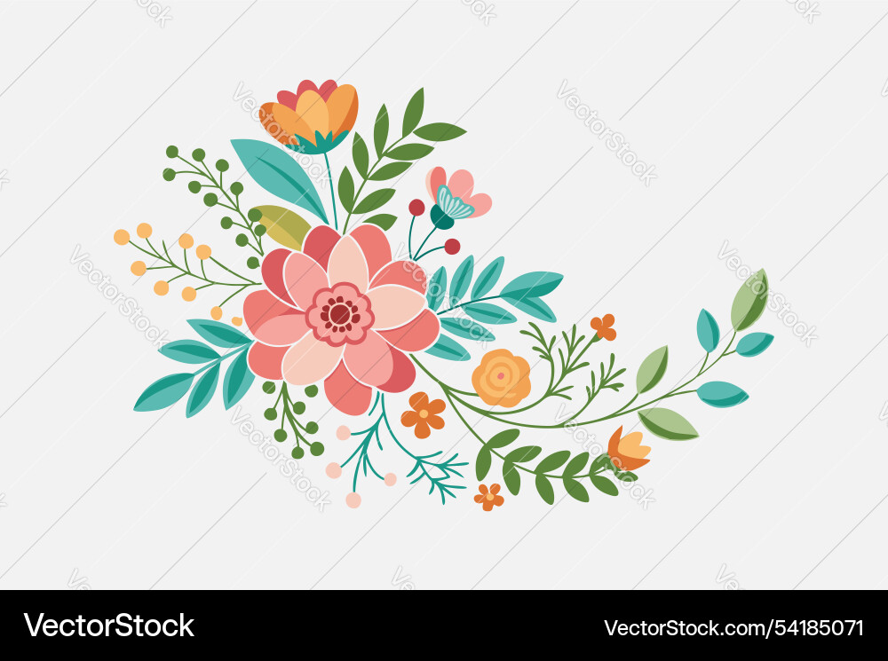 Floral Eckdesign auf weißem Hintergrund Floral Eckdesign auf weißem Hintergrund vektorbild