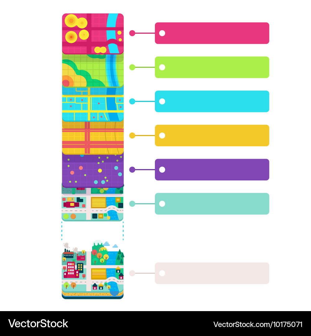 Gis concept data layers for infographic Vector Image