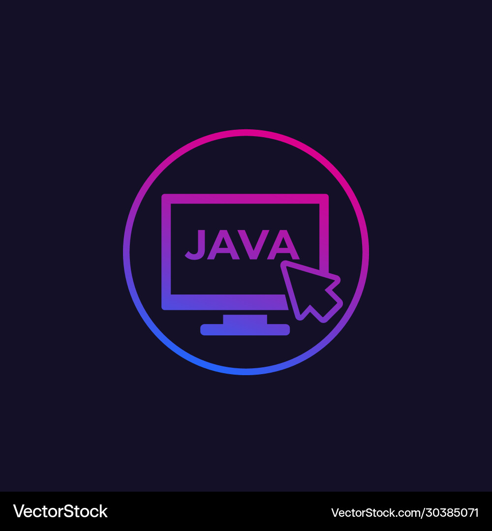 Java Coding Icon - Programmierung Vektorbild