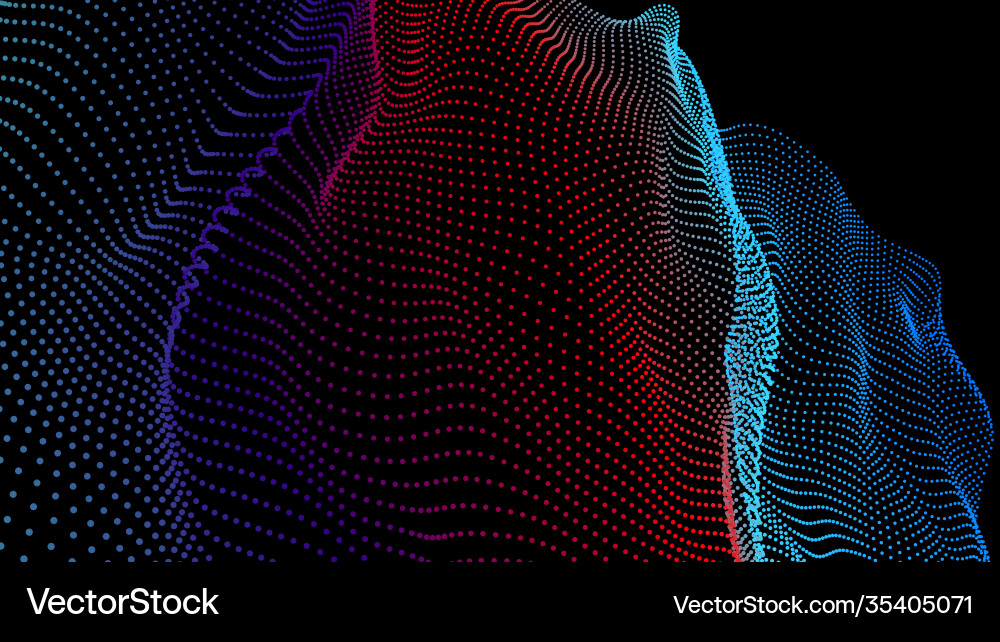Node 3d data array dots organized to network Node 3d data array dots organized to network Vector Image