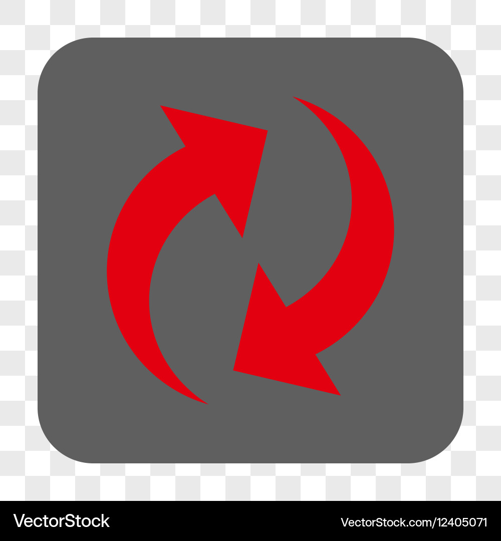 Refresh rounded square button Vector Image