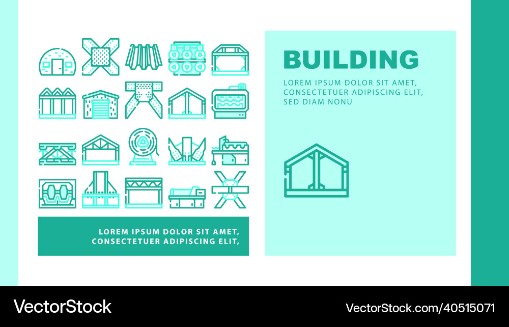 Self-framing metallic building landing header Self-framing metallic building landing header Vector Image