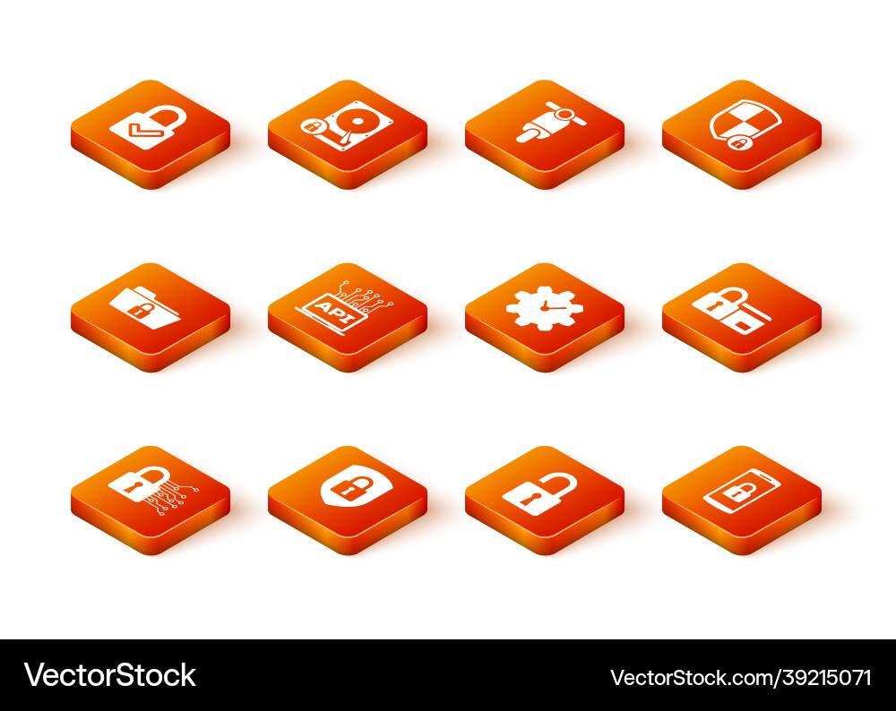 Set cyber security shield with lock folder Set cyber security shield with lock folder vector image