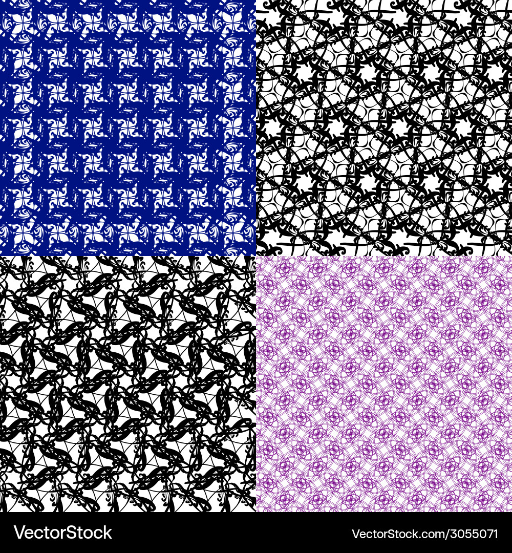 Set of geometric pattern in op art design Vector Image