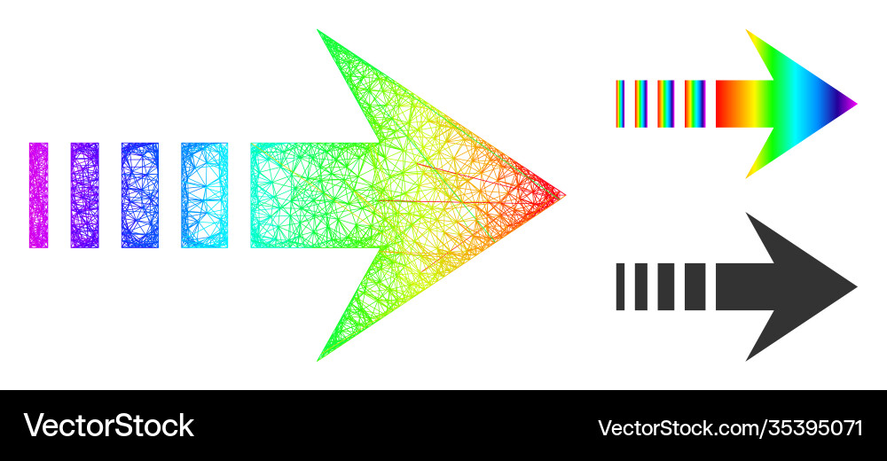 Spectrum net gradient send right icon Spectrum net gradient send right icon vector image