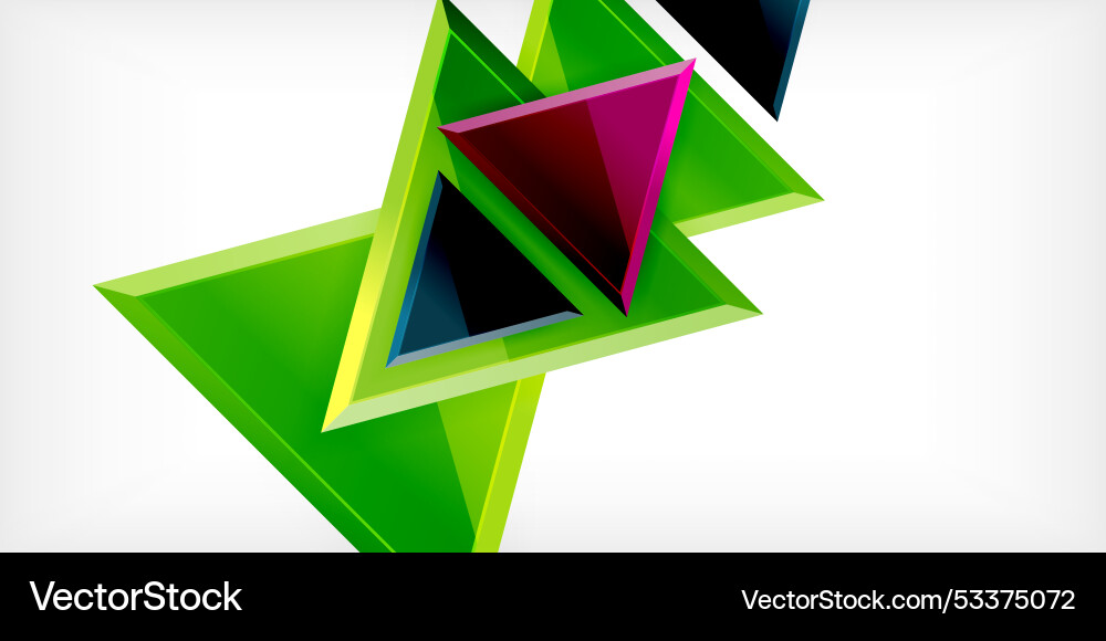 Abstract background - colorful triangles with 3d Abstract background - colorful triangles with 3d Vector Image