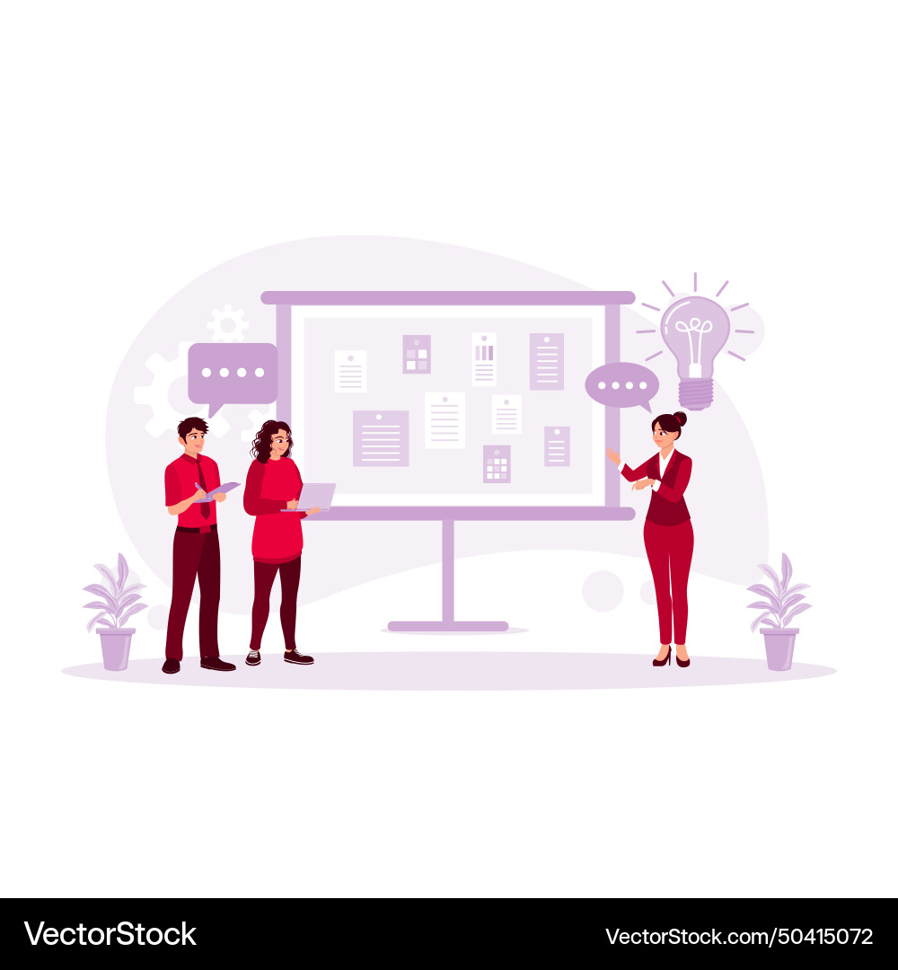 Asian ux developer and ui designer presenting Asian ux developer and ui designer presenting vector image