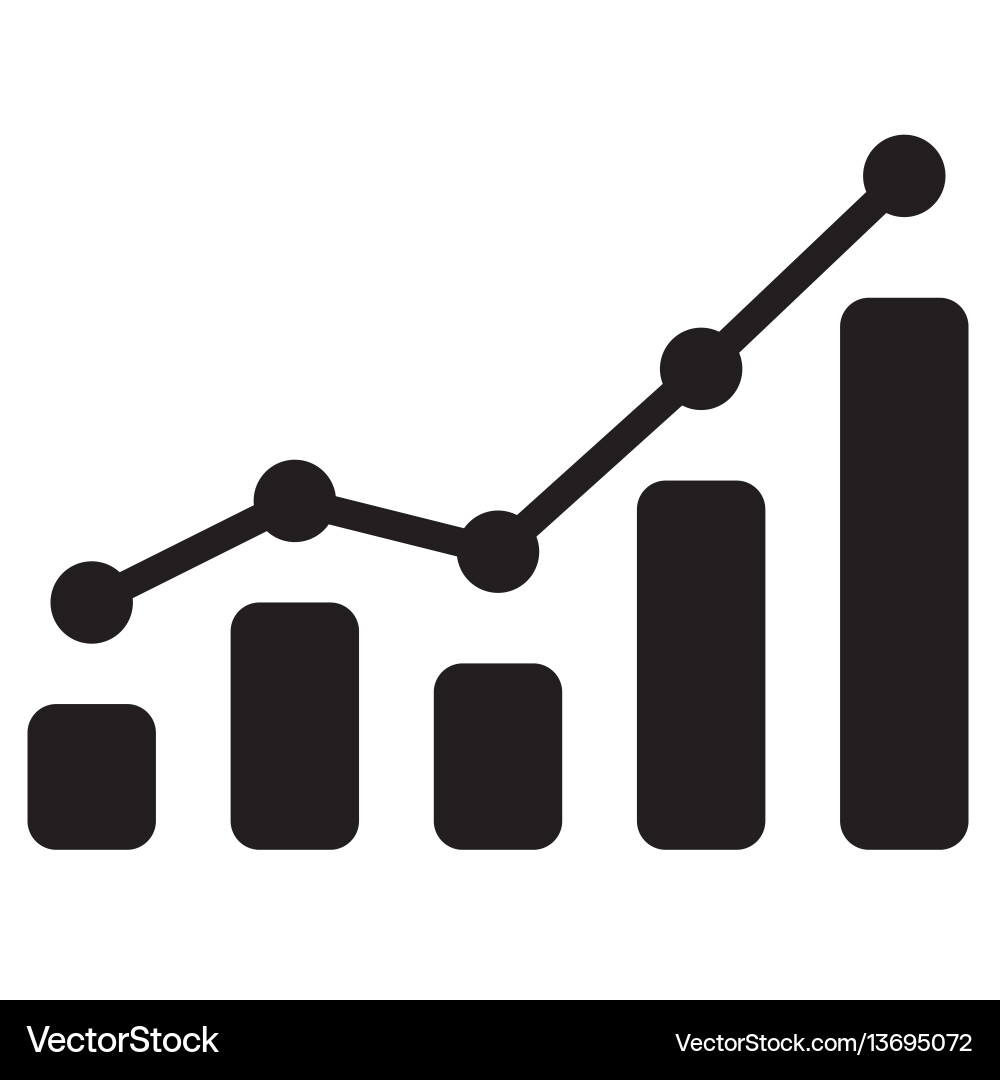 Bar Chart Icon - Data Visualization vector image