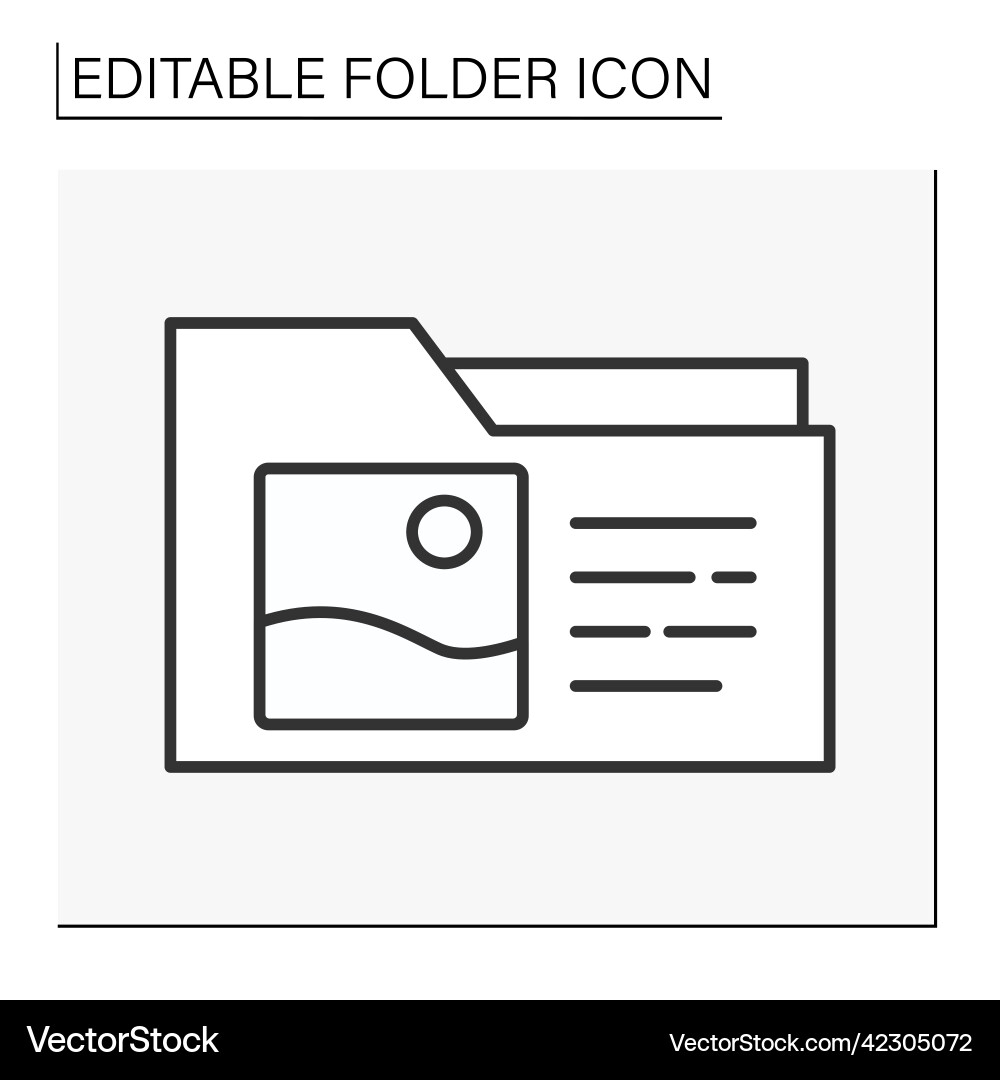 Document case line icon Vector Image