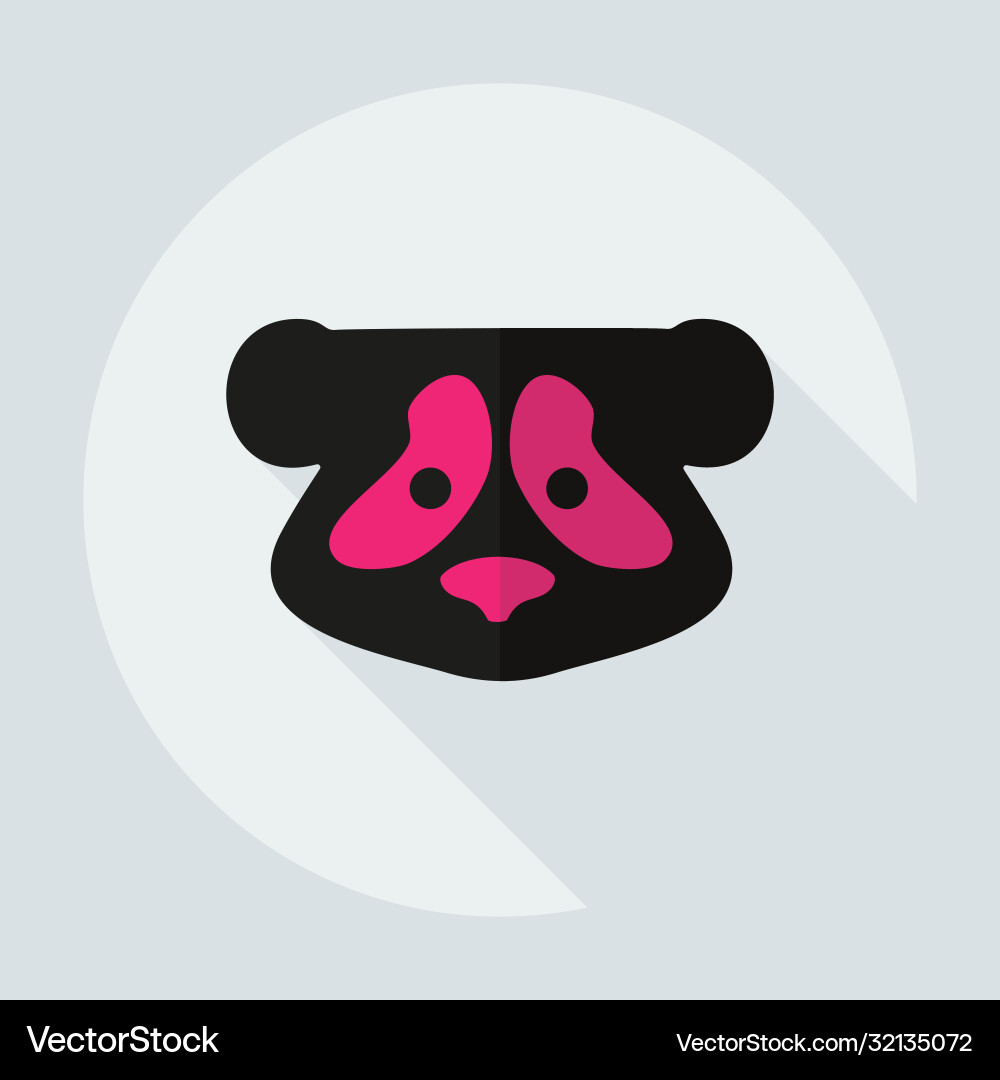 Flat modern design with shadow icons pandas Vector Image
