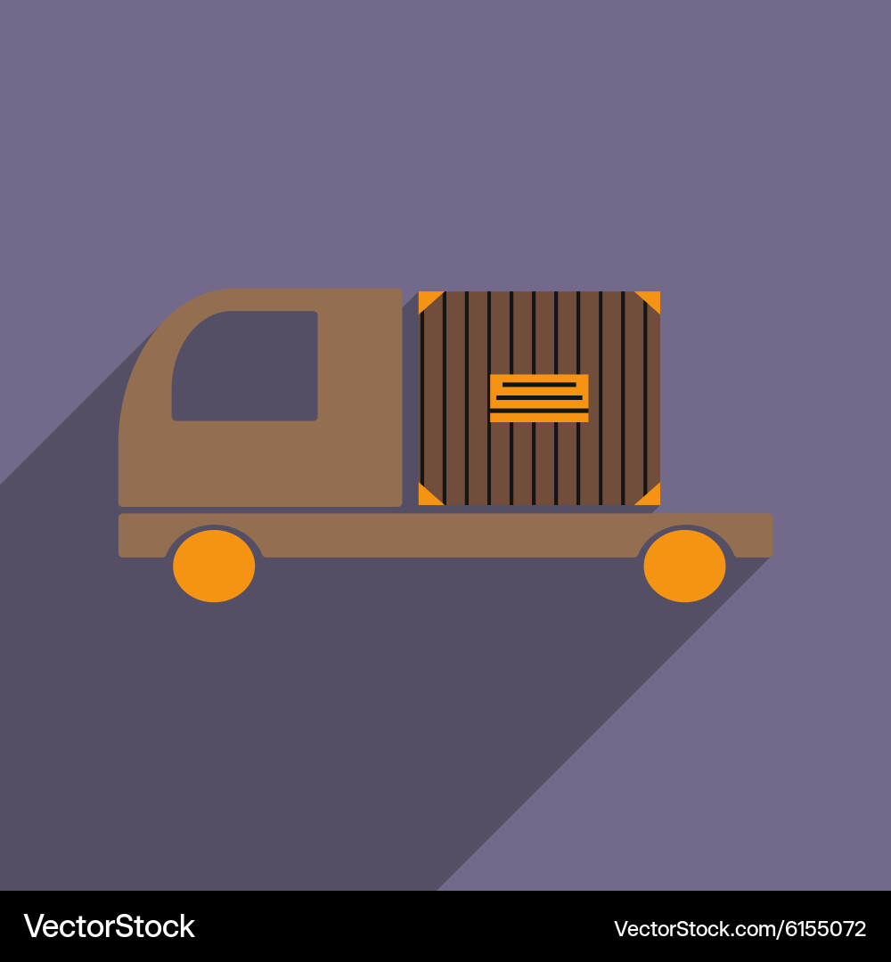 Flat with shadow icon and mobile application Vector Image