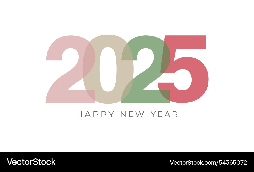 New Year 2025 Number Celebration Vector Image
