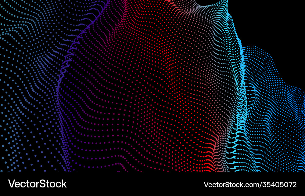Node 3d data array dots organized to network Node 3d data array dots organized to network Vector Image