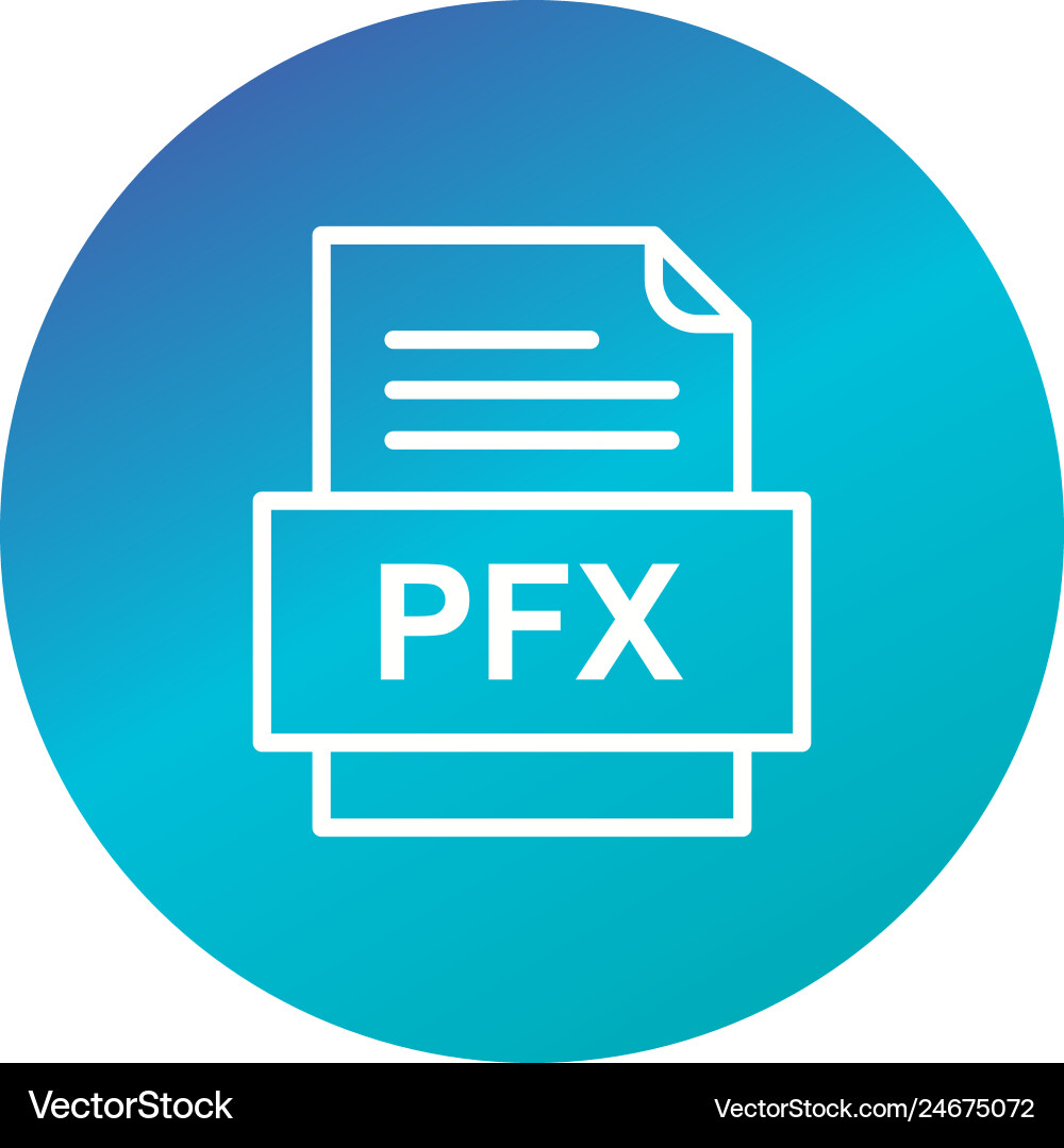 Pfx file document icon Vector Image