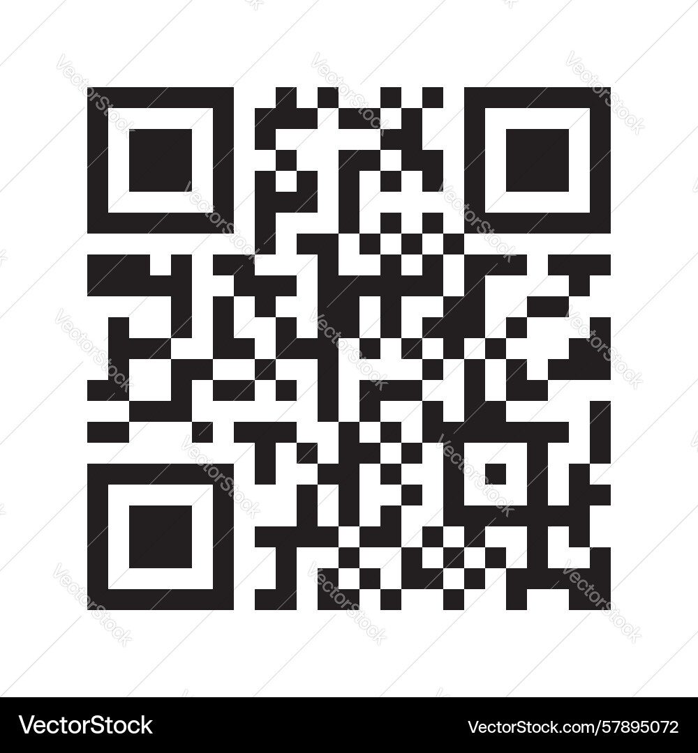 Qr code icon transparent png and editable format Vector Image