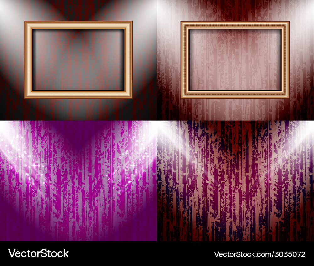 Set of colorful abstract backgrounds and frames Vector Image