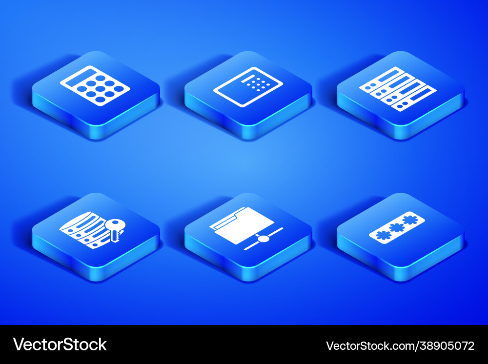 Set password protection ftp folder server Vector Image