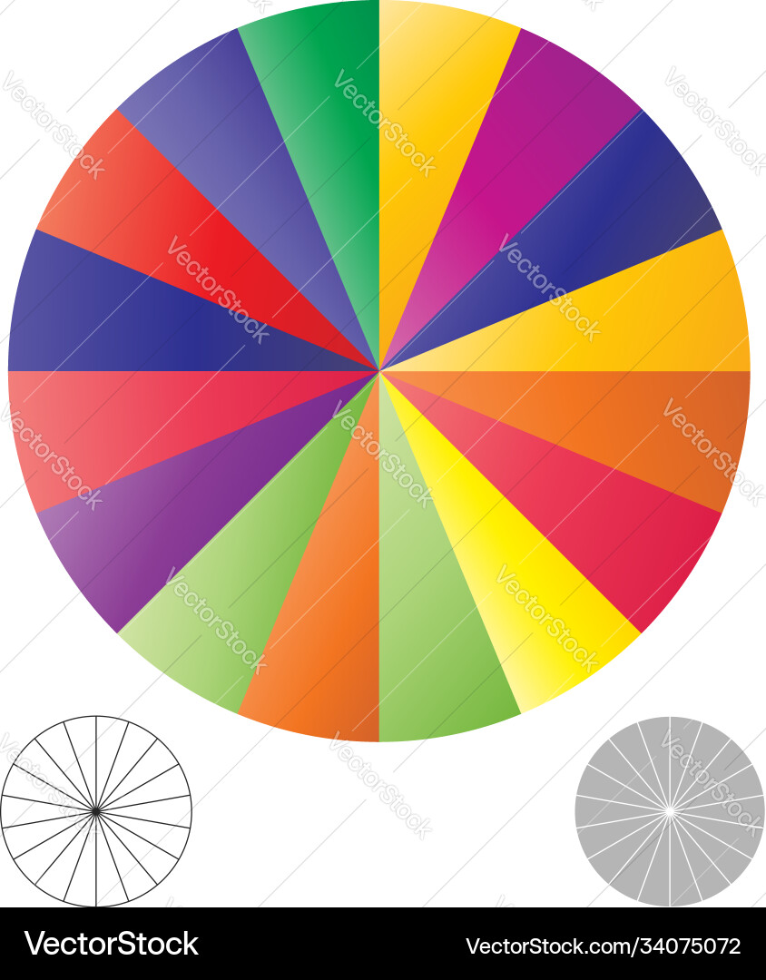 Simple pie chart-graph and diagram circle vector image