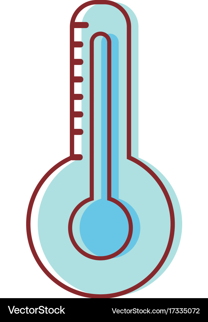 Thermometer measure of temperature and indicator Vector Image