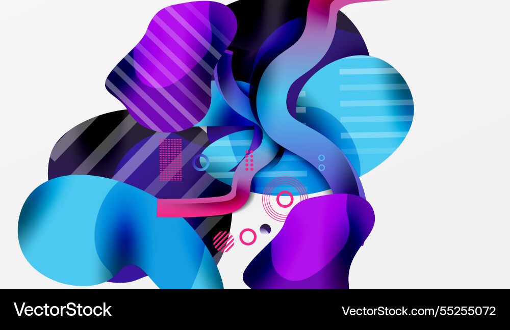 Vibrant abstract background overlapping shapes Vibrant abstract background overlapping shapes vector image