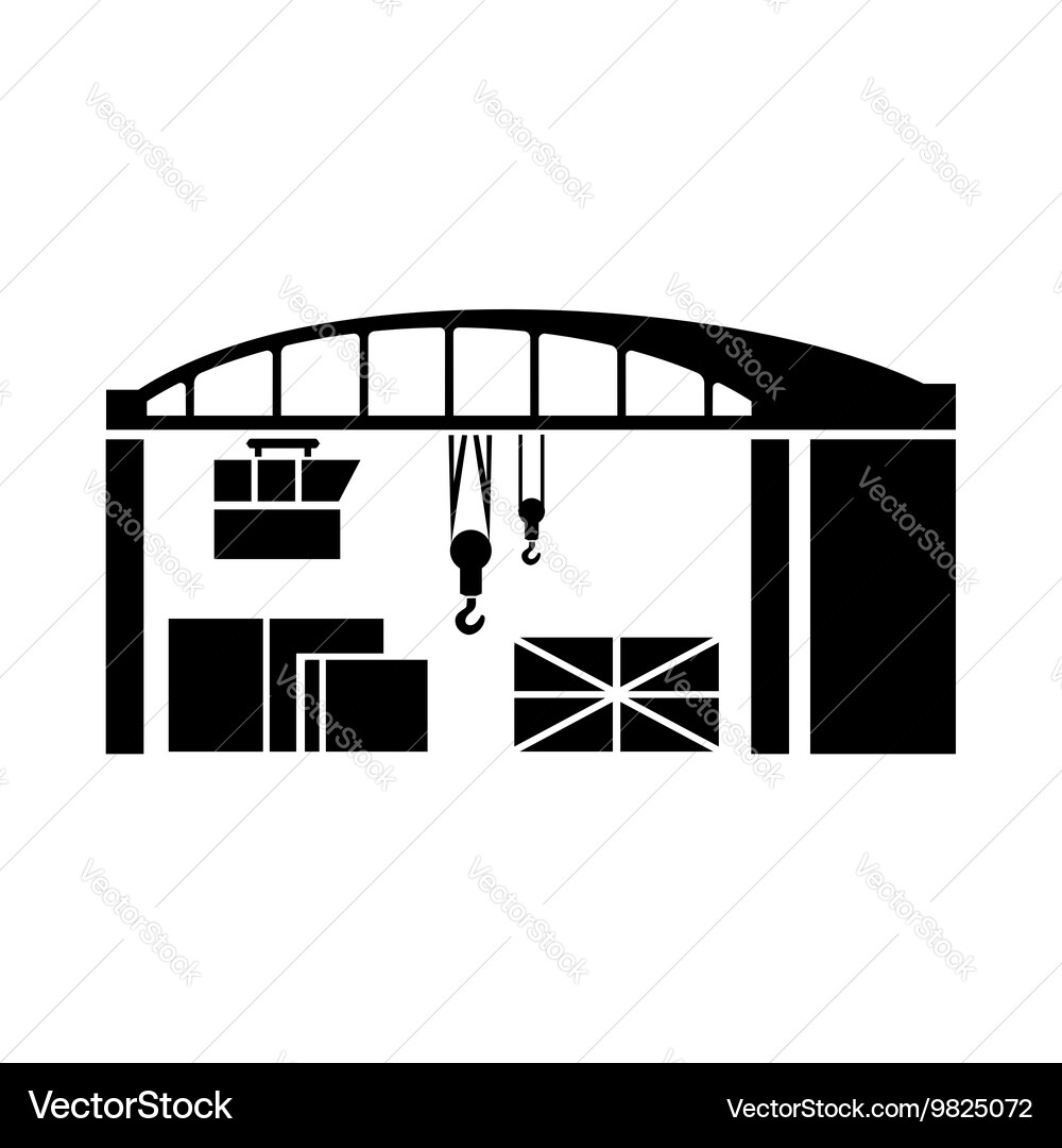 Warehouse for loading icon simple style vector image