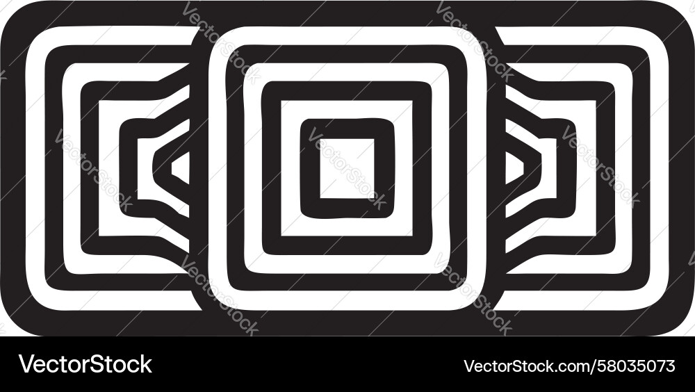 Bold Nested Square Pattern Vector Image