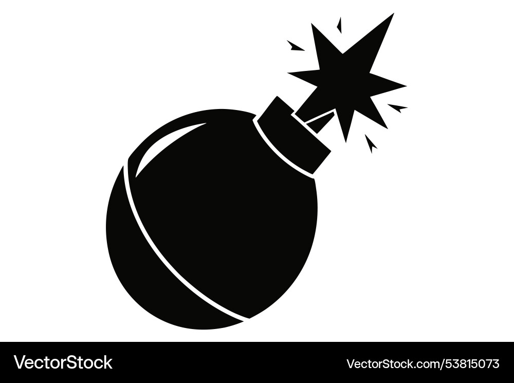Bomb or weapon silhouette Royalty Free Vector Image