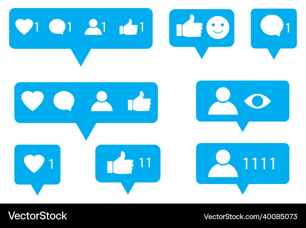 Button for mobile app design like message icons Button for mobile app design like message icons vector image