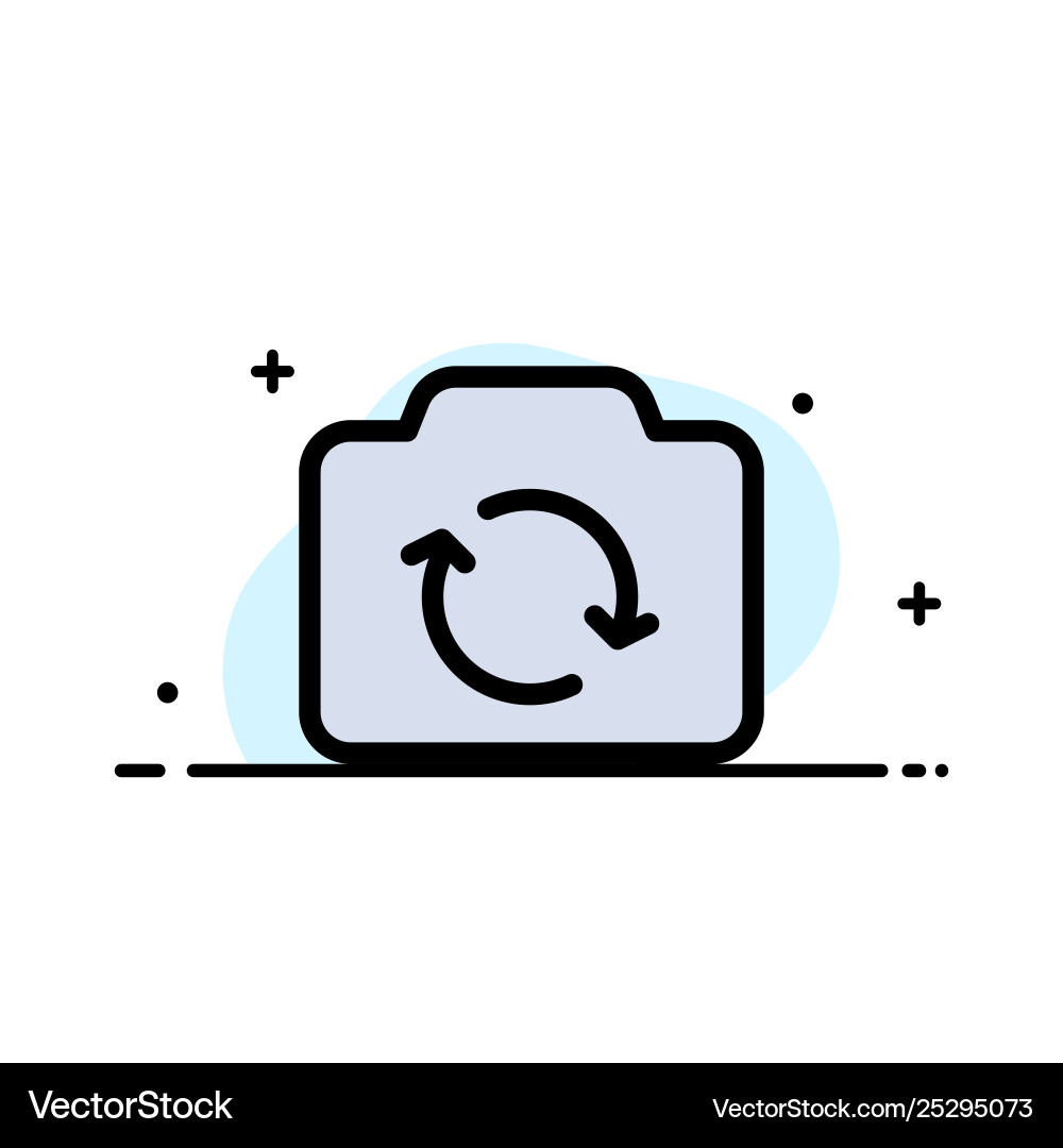 Camera refresh basic ui business flat line filled Camera refresh basic ui business flat line filled vector image