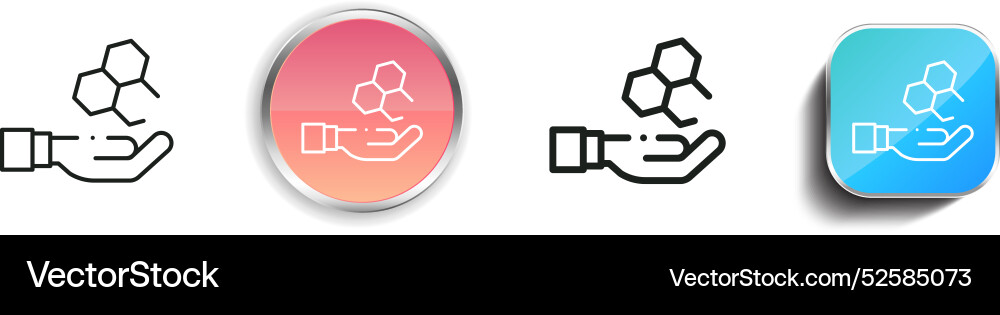 Cells icon thin linear regular and button style Cells icon thin linear regular and button style vector image