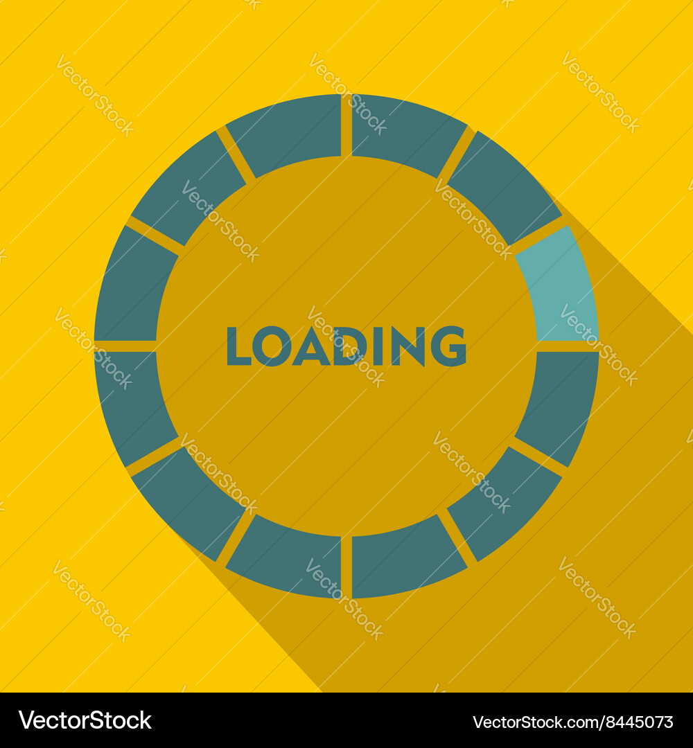 Circle loading icon flat style vector image