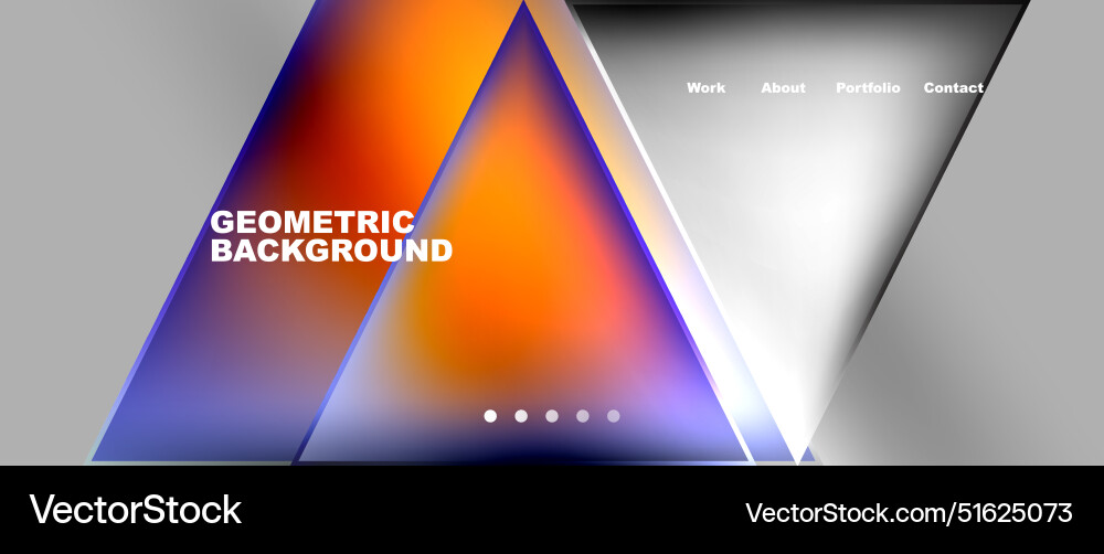 Gradient triangle geometric minimal wallpaper Vector Image
