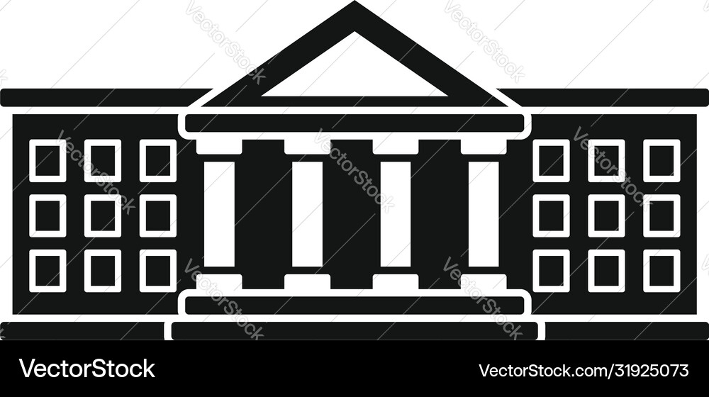 Harvard university icon simple style Harvard university icon simple style Vector Image