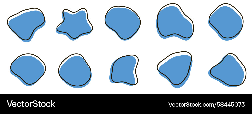 Organic Blob Shapes - Round & Abstract Vector Image