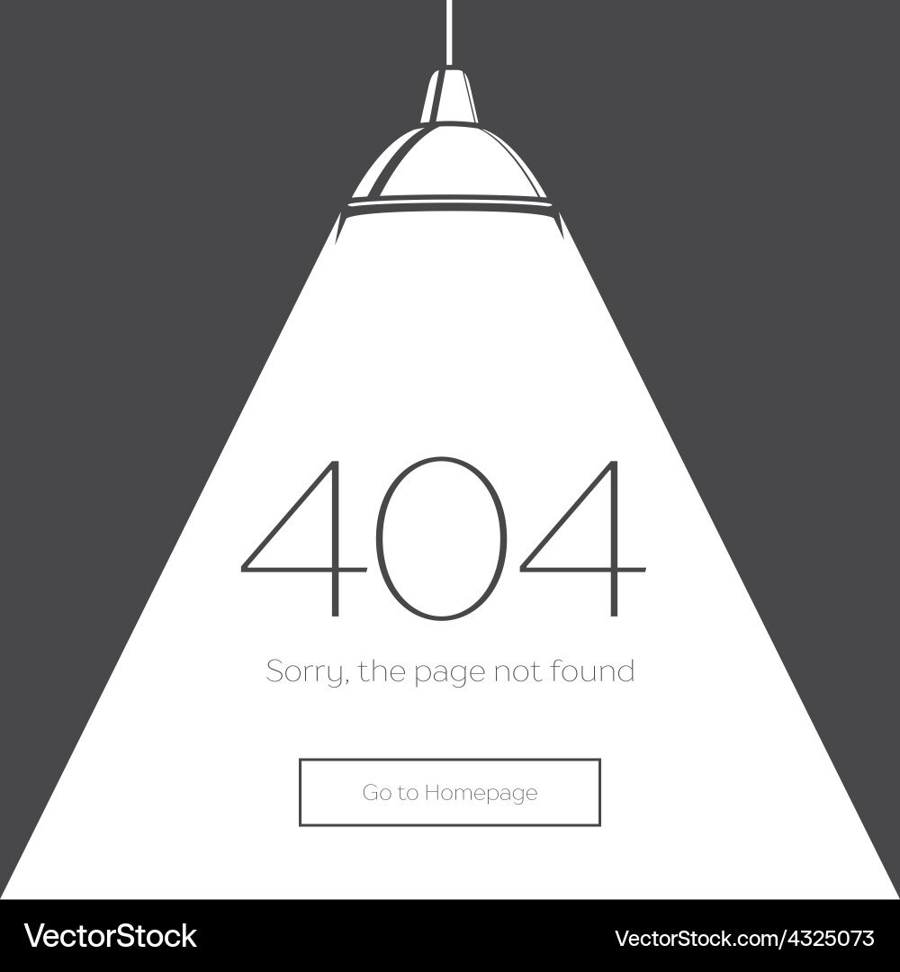 Retro 404 Error Page vector image