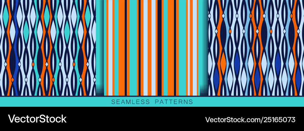 Set seamless patterns endless textures Set seamless patterns endless textures Vector Image