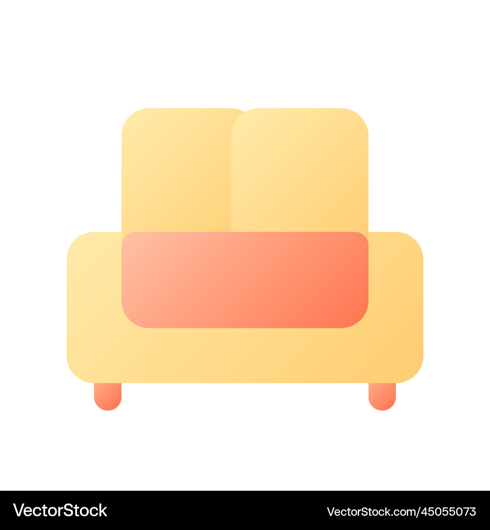 Sofa pixel perfect flat gradient color ui icon Sofa pixel perfect flat gradient color ui icon vector image