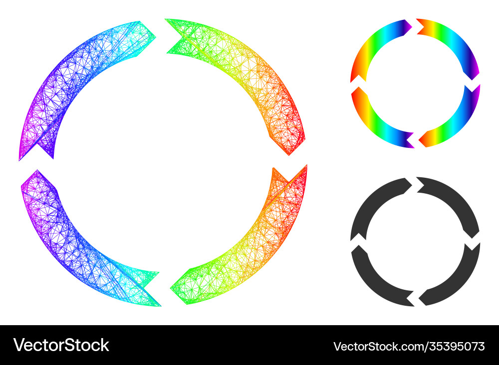 Spectral network gradient rotation icon Spectral network gradient rotation icon Vector Image