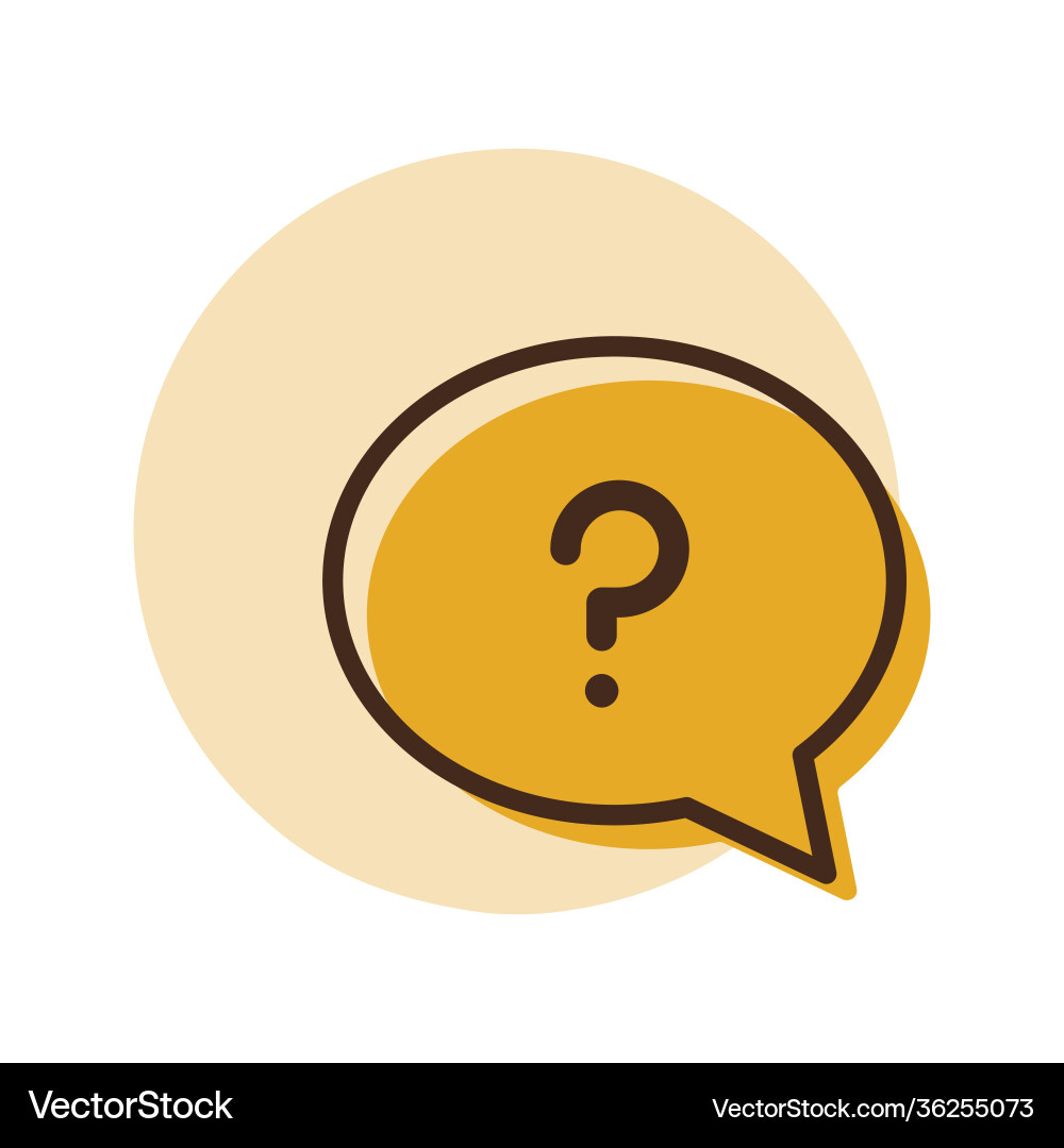 Speech bubble with question mark icon Vector Image