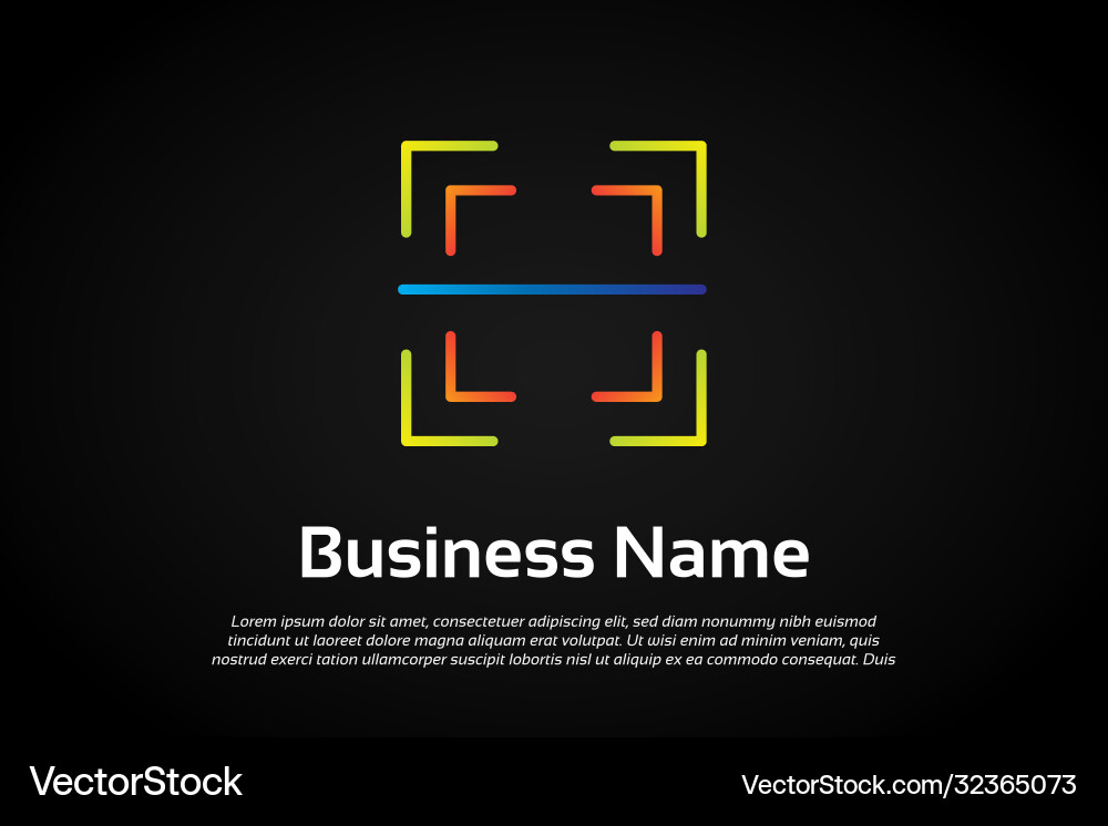 Unique colorful scan coding logo template Vector Image