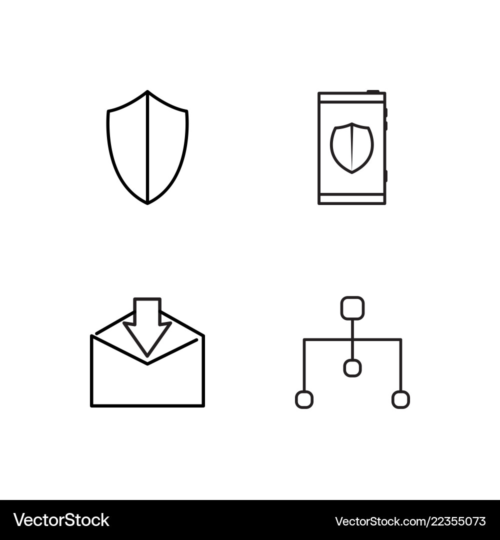 Web simple outlined icons set Web simple outlined icons set Vector Image
