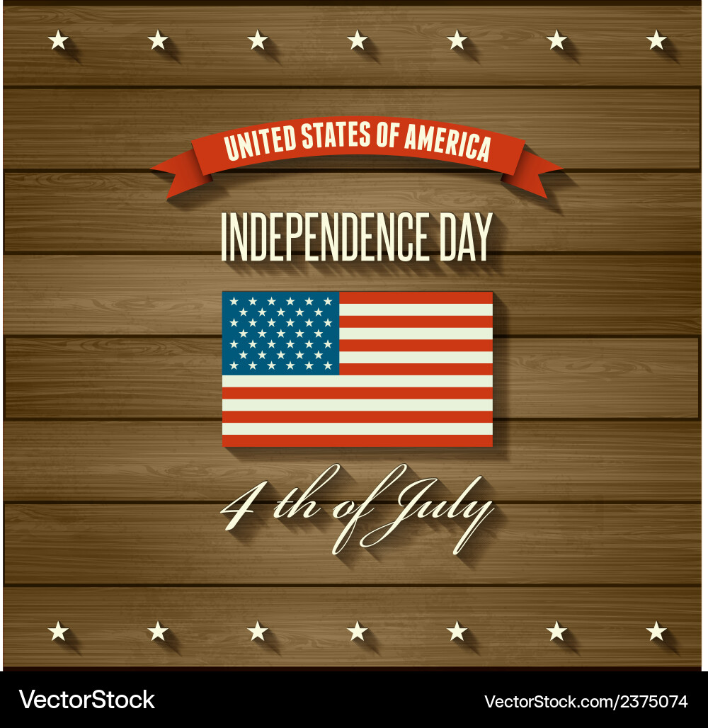 American independence day flat design Vector Image