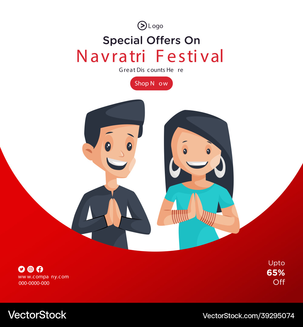 Banner design of navratri festival Banner design of navratri festival vector image