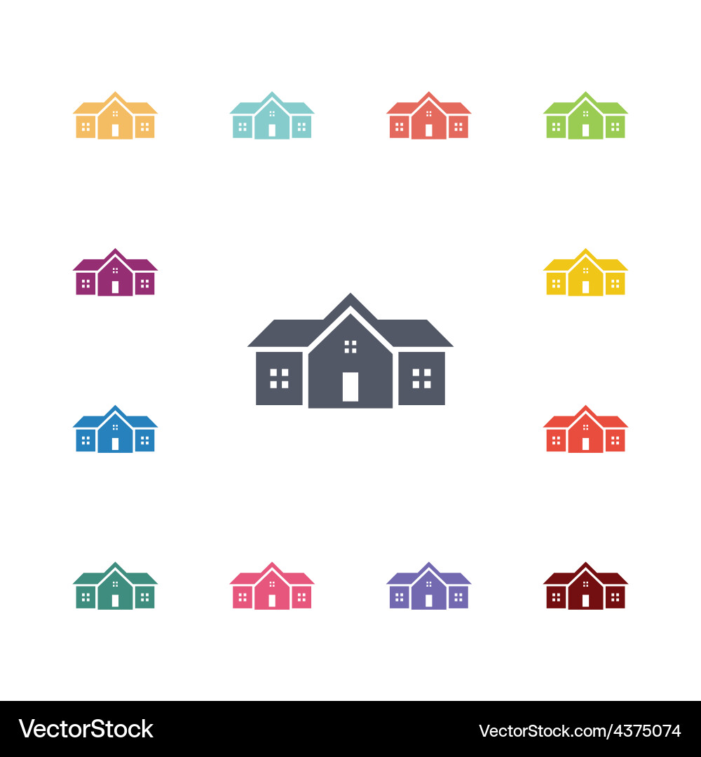 Building Flat Icons - Home & Architecture vector image