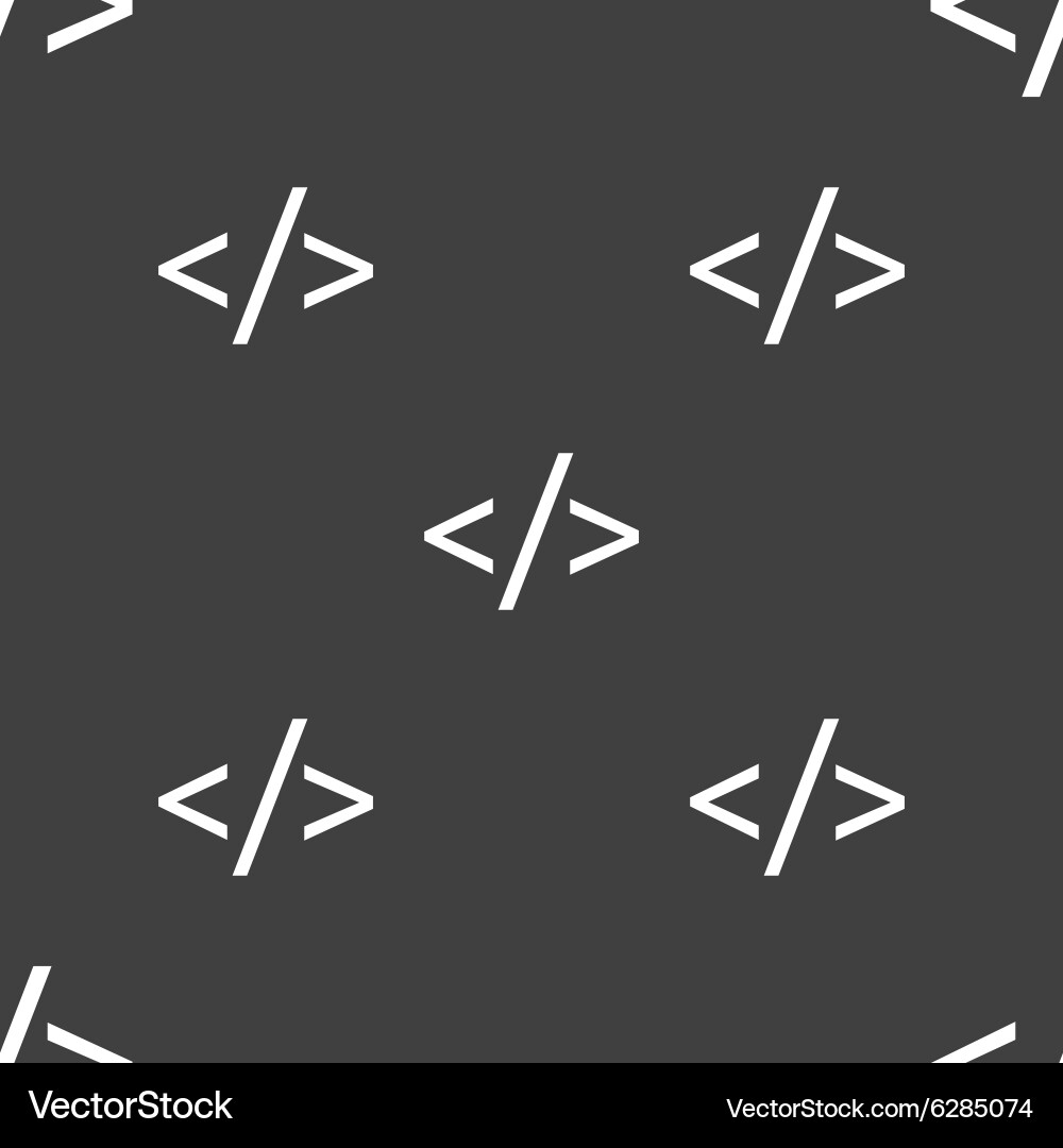 Code sign icon programming language symbol Vector Image
