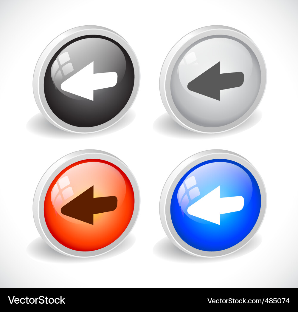Color 3d buttons for web Vector Image