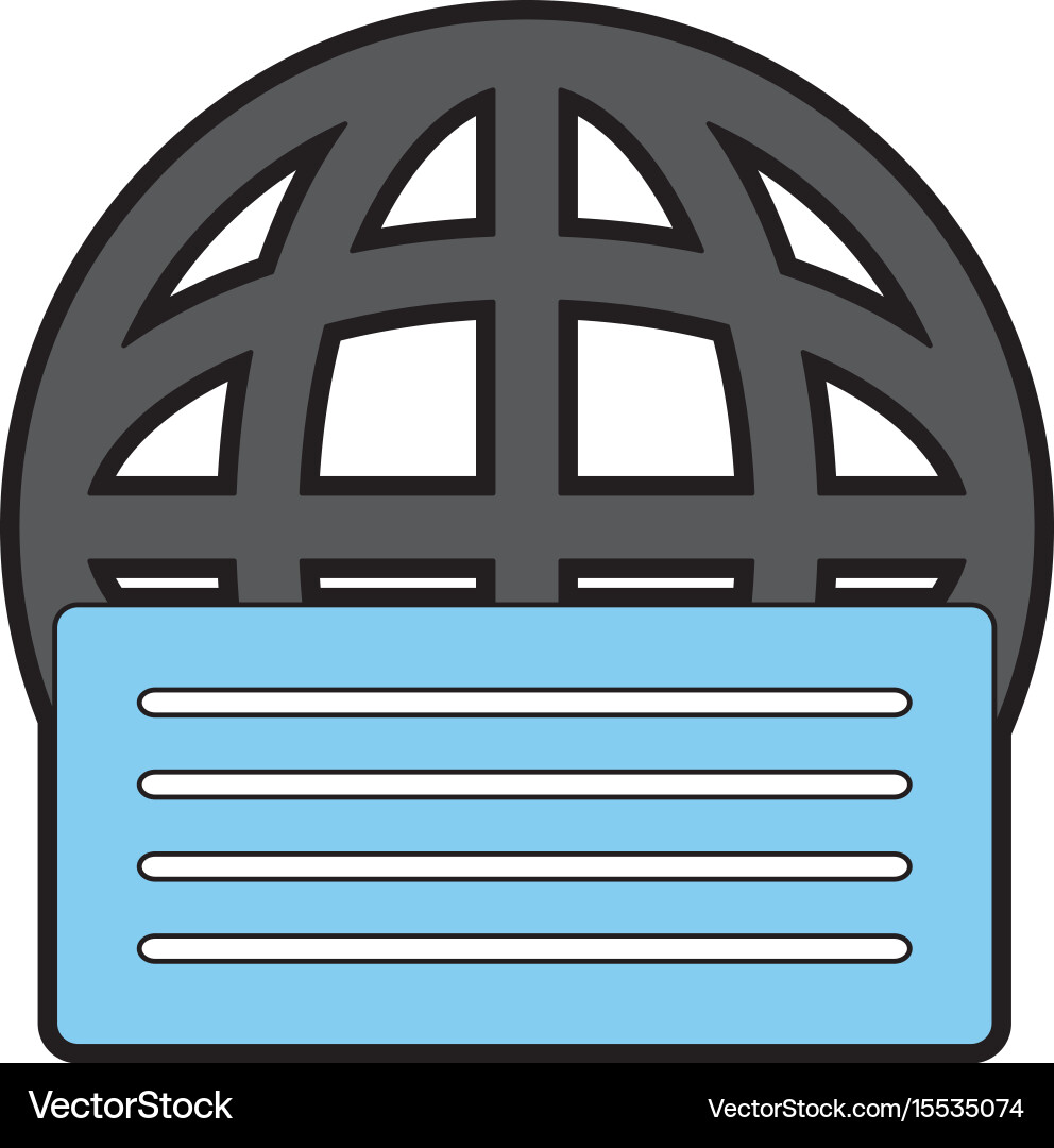 Global internet updating vector image